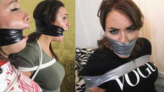 Olivia, Minnie, Harley & Eliza in: Gag Them - Gag Them ALL! Brutal Stuffed-Up Face-Buster Wraps for Sexy Out-of-Control Snoopers!
