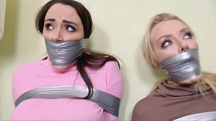 Alexa & Hannah in: Those Beautiful Girl Snoops Spied On Their Neighbour & Are Now Helpless Wriggling Captives With Jolly Cold Feet! (Full Clip)