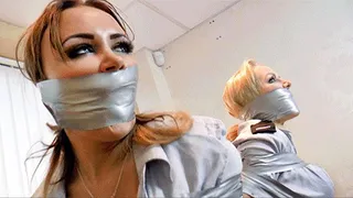 Danni & Hannah in: Buxom Security Pawns HoodWinked On Duty & Left Struggling Furiously While it All Sinks in! (Full Clip)