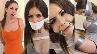 Stella Cox in: An Awesome Long-Legged Beauty Getting Tightly Restrained & Gagged a Lot, in an Office... (Triple Feature)