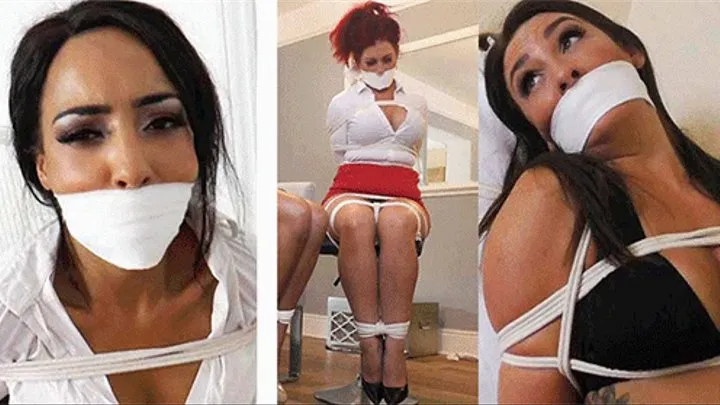 Kayla, Harley, Eliza, Savannah, Lady Vixen & Brook in: Lovely Jeopardised Ladies With Tightly Gagged Mouths: Tied Up, Mumblesome Adventures!