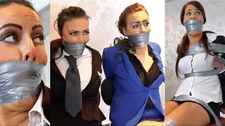 Steph, Georgie, Kate & Amber Mae in: Private Security Matters: Intense Restraint & Major Mufflings Behind Closed Office Doors! (Producer's Choice Double Feature)