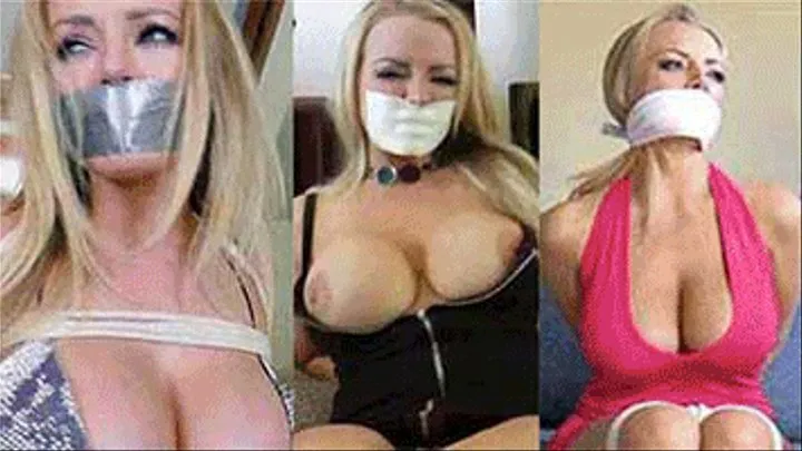 Hannah Claydon in: Hannah's Boobie-Busting Tight Dress Special: Bind & Gag-Up the Scrumptious Blonde & Her Pals! (Triple Feature)