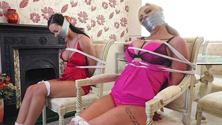 Chloe & Taylor in: All in a Day's Lady-Jeopardy for 'Captured Chloe' & Her Amazing Gagged n' Tied Pal, Ms Rose! "Mmmmrrmmmpphhh!!!"