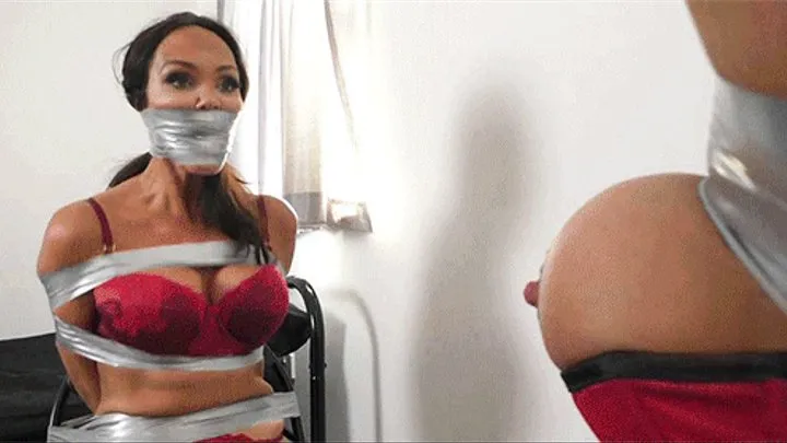 Holly & Miss Monaco in: "Can You Gag Her First!?": Feuding Burgled Burlesque Beauties, Contained With Tight Tape, Struggle Furiously!