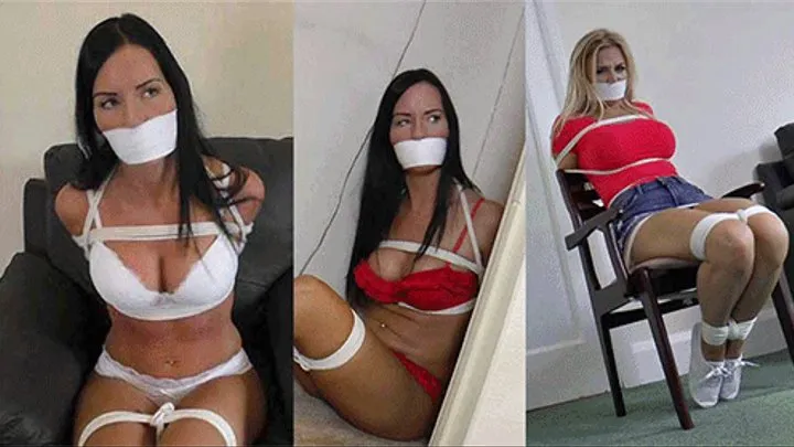 Melody Mack & Lucie Jones in: Helplessly Squirming Cloth Gagged Beauties in a Custom-Tailored Lair! (Full Clip)