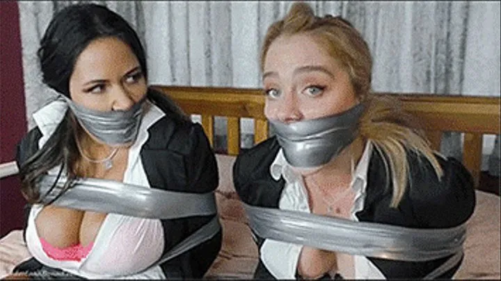 Daisy & Roxxy in: Surprisingly Defiant, Super-Feisty Babes Swiftly Shock-Wrapped & Face-Gagged Before Sinister Truths Can Emerge!