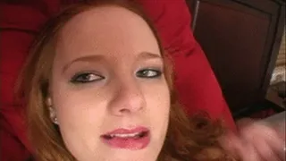 Redhead Megan Teases You With Her Tongue And Mouth