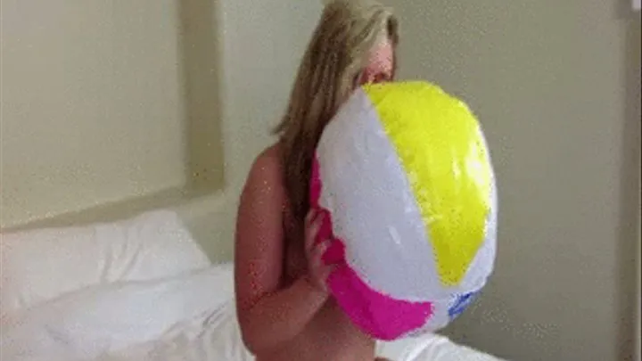 Beth Licking And Playing With A Beachball