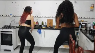 TRAGIC DINNER WITH FRIENDS BURST OF FARTS ALL NIGHT LONG - MORENA ROSA VS DEBORA BLUE - NEW KC 2018 - CLIP 5