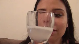 HUMILIATION PRINCESS:ONE FUCKING GLASS SPITTLE FOR DINNER