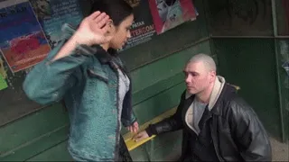 CLASSICS WITH SIZE : PUBLIC FACE SLAPPING AT A BUS STOP