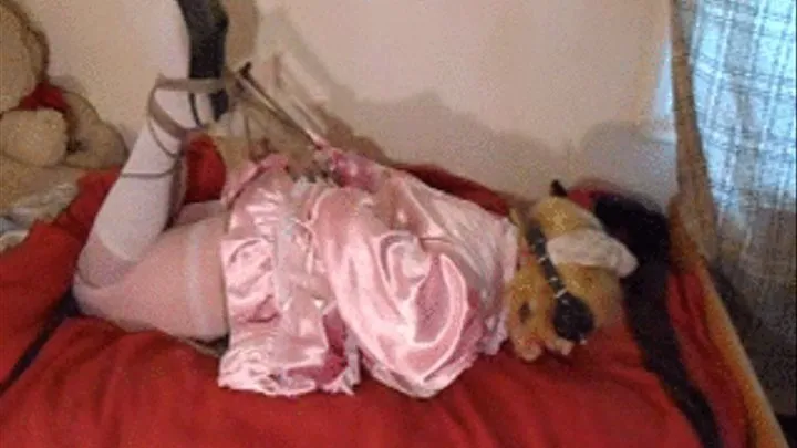 Hogtied Sissy in Pink