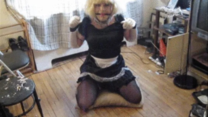 Cuffed & Gagged Sissy Maid