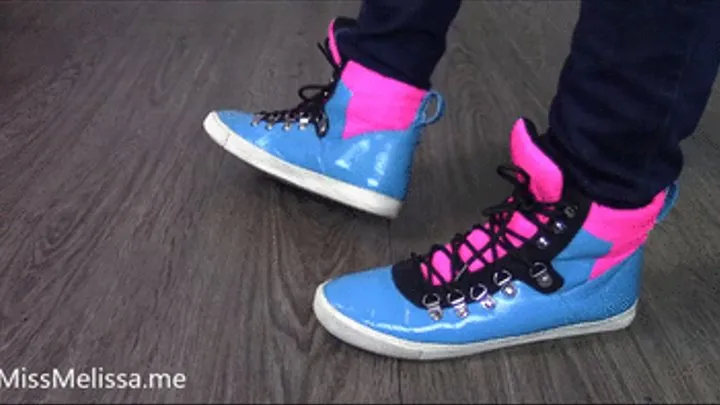 Pink & Blue High Top Sneakers