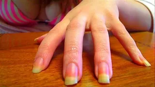 Long Natural Nail Tabletop Tapping