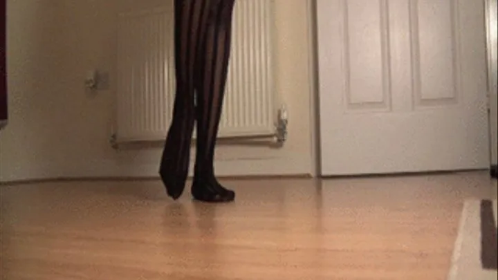 Striped Pantyhose Tease