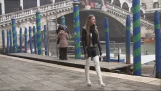 Venice in Latex Leggings & Thigh Boots