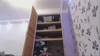 Reaching in cupboard *custom* (upskirt)