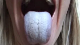 My big white tongue (mouth fetish)