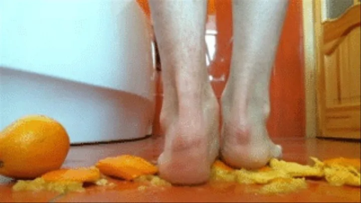 Crushing 4 oranges *custom* (foot domination)