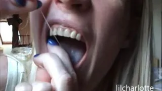 Flossing teeth (toothbrushing)