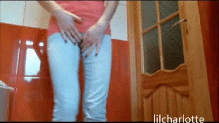 Sneezing and wetting jeans *custom* (panty wetting)