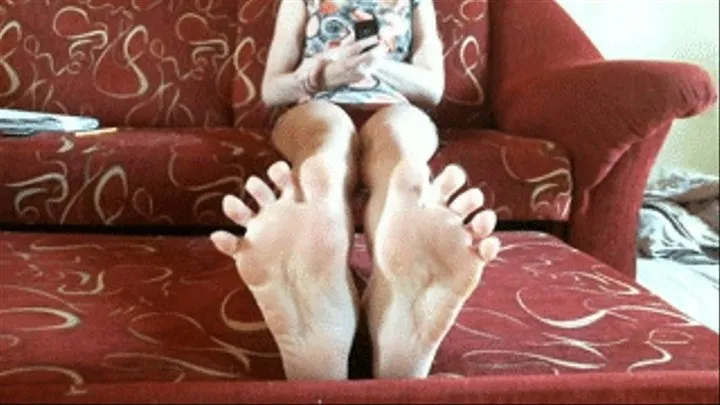 Beautiful pedicured feet (foot domination)