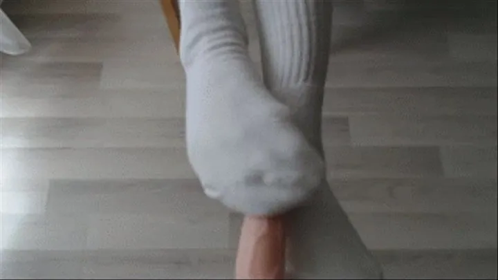 White socked feet sockjob