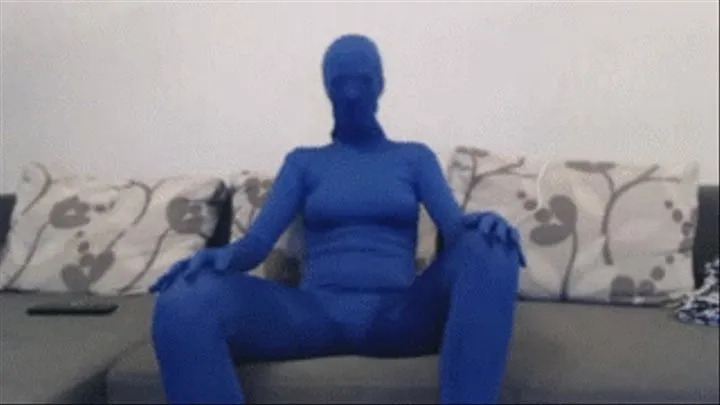 Masturbation in zentai *custom* (nylon encasement)