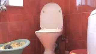 Toilet clip with leggings and yellow tshirt