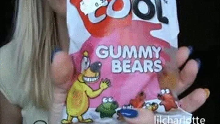 Gummy bears going through my sharp teeth