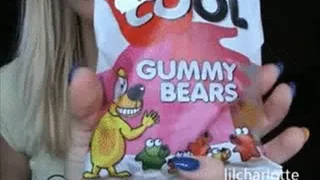 Biting gummy bears