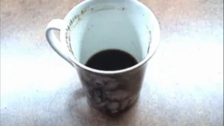 Stare at my cup of coffee