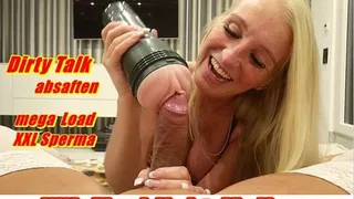 Rubber Cunt Fuck - XXL Flashlight milking