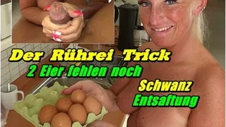 The Scrambled Egg Trick - 2 Eggs are still missing - Cock Juicing