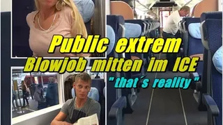 Public extreme - Blowjob middle at Train