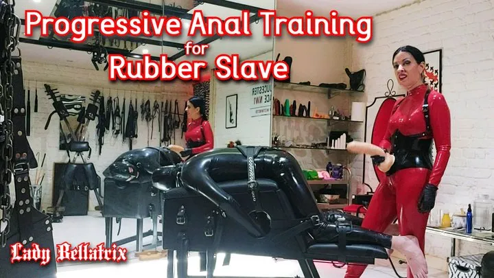 Progressive Anal Training for Rubber Slave