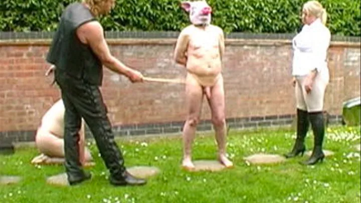 Two sadists cock caning