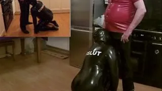 Cumslut gimp cock sucking