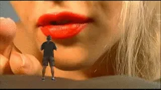 Giant Sexy Blond swallows Real Man... animations