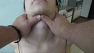 finger pressure on the neck