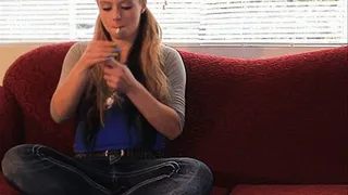 Ashley smokes on super bowl sunday