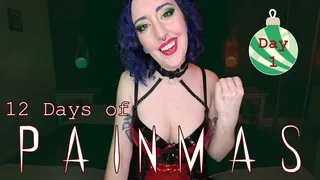 DAY 1 - 12 DAYS OF PAINMAS - Christmas CBT & Pain Play Slave Tasks by Miss Faith Rae with BDSM Instructions & Femdom POV - MKV