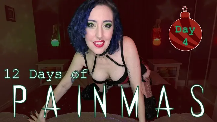 DAY 4 - 12 DAYS OF PAINMAS - Christmas CBT & Pain Play Slave Tasks by Miss Faith Rae with BDSM Instructions & Femdom POV - MKV