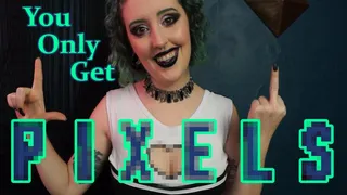 You Only Get Pixels - Goth Cheerleader Mean Denial Censorship Femdom POV Jerk Off Encouragement by Miss Faith Rae with Orgasm Denial and Loser Humiliation