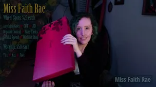 Sub Funded Shiny Thigh High Boot Unpackaging - Miss Faith Rae's Casual Candid Femdom Live Stream Camshow Recording - HD