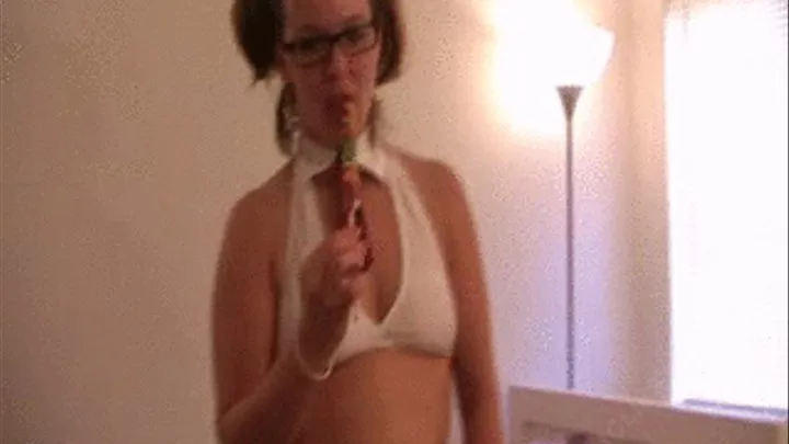 MILF Tessa as Slutty Schoolgirl Licking a Lollipop - Part 1