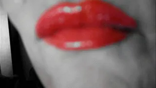 Sarah Terrifies Red Gummy With Red Lips