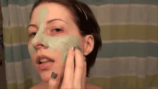 Applying Green Clay Mask